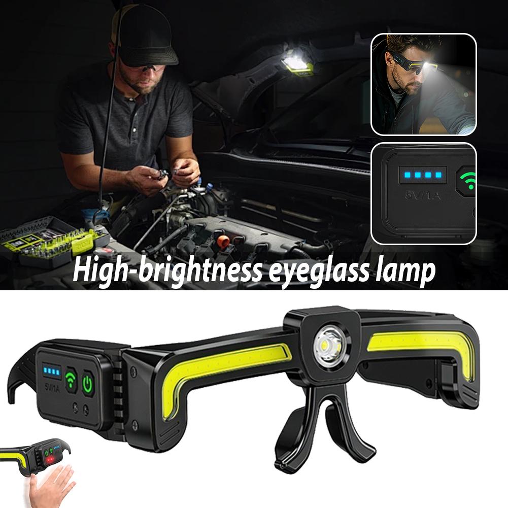 Night Vision Goggles Head Mounted - COB LED Glasses Headlamp Gesture Sensing