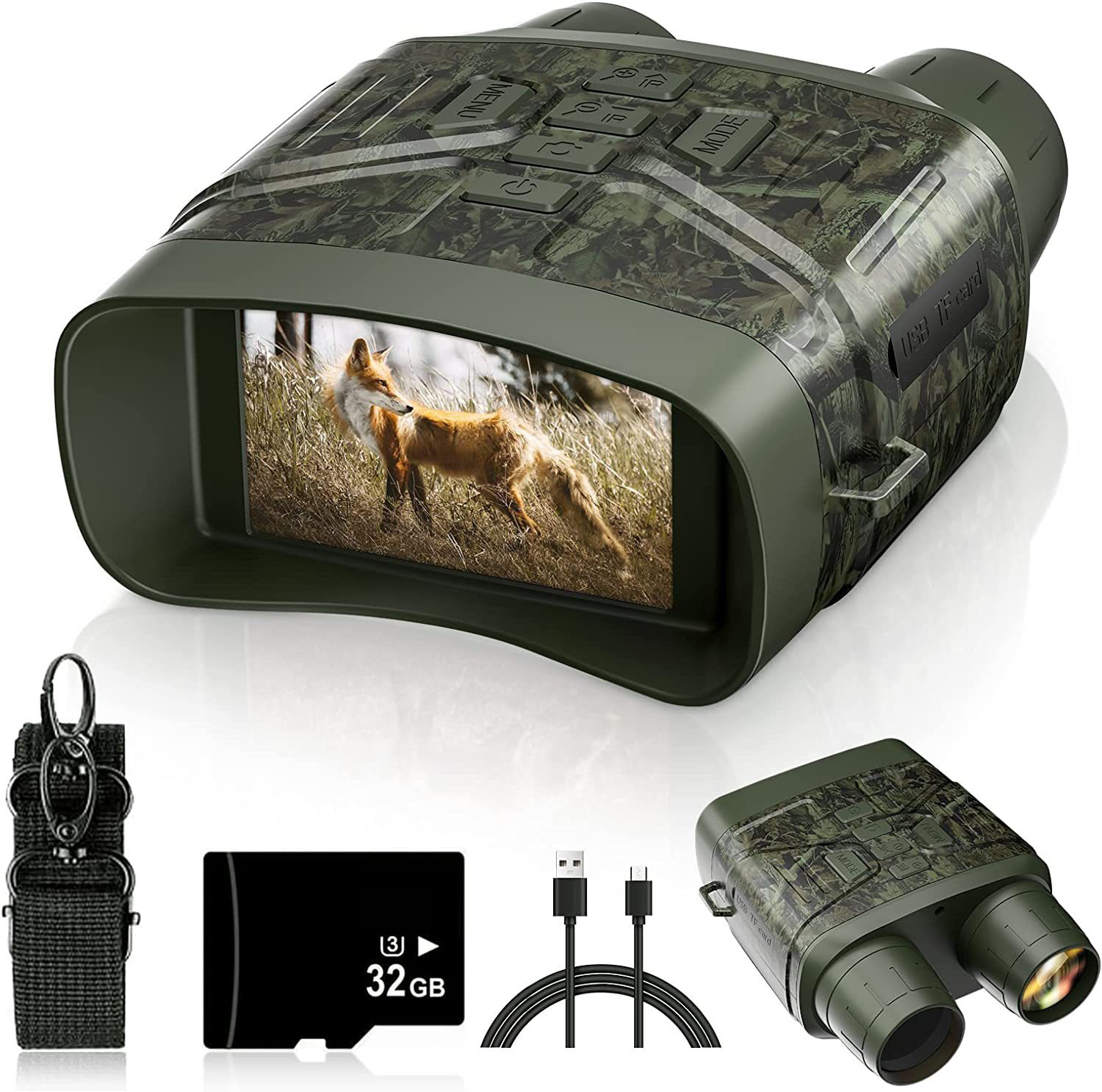 Digital Night Vision Binoculars 4K - 5X Digital Zoom Binoculars,4K HD Infrared