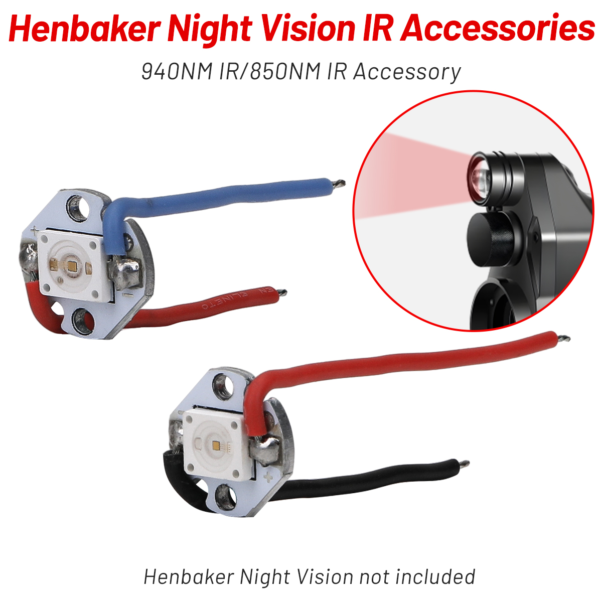 Night Vision Rifle Scope Ir 850Nm - Henbaker 850nm/940nm Infrared LED for NV710S