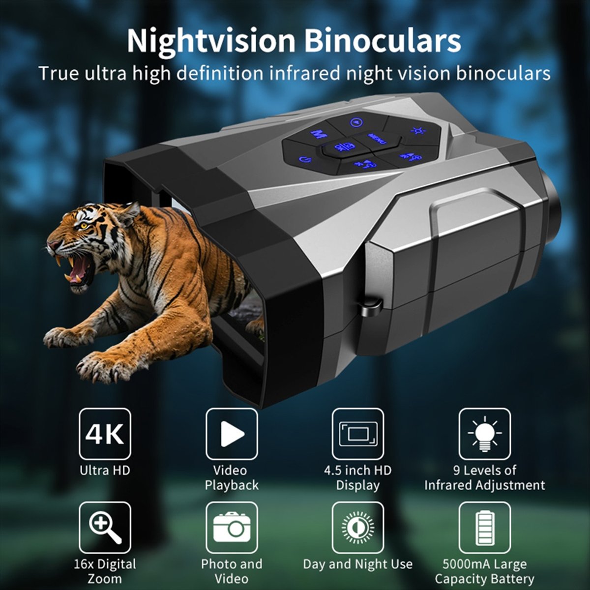 4K UHD Digital Binocular Teles - đánh giá và giá Digital Night Vision Binoculars 4K