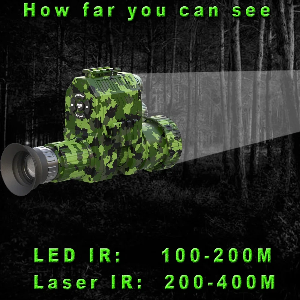 Megaorei NK007plus 200-400M Mo - đánh giá và giá Night Vision Monocular 1080P