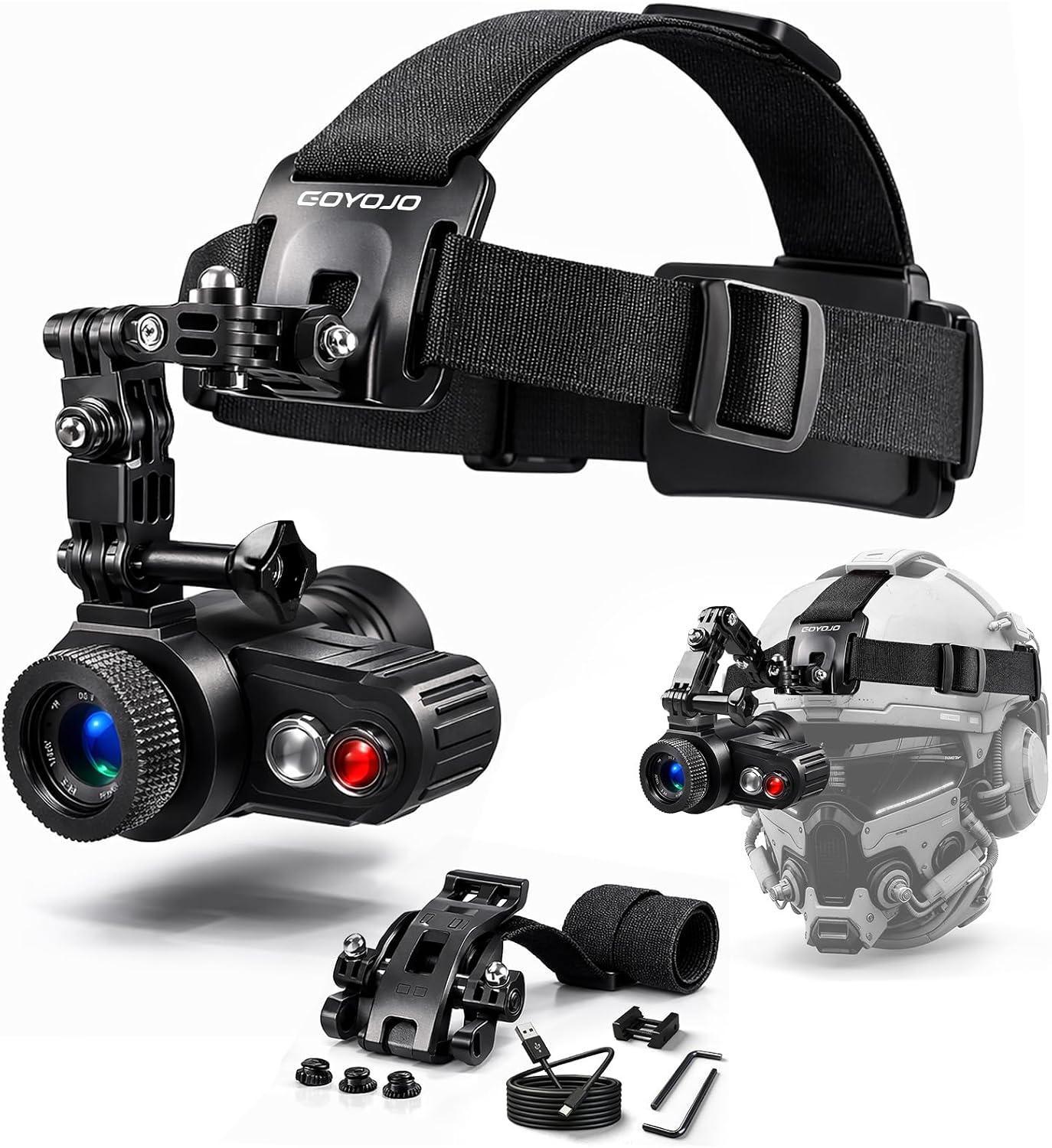 Head-Mounted Night Vision Mono - đánh giá và giá Night Vision Goggles Head Mounted