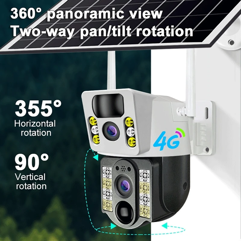 8PM Solar Camera 4K Dual Lens  - đánh giá và giá Night Vision Camera Wifi 4G