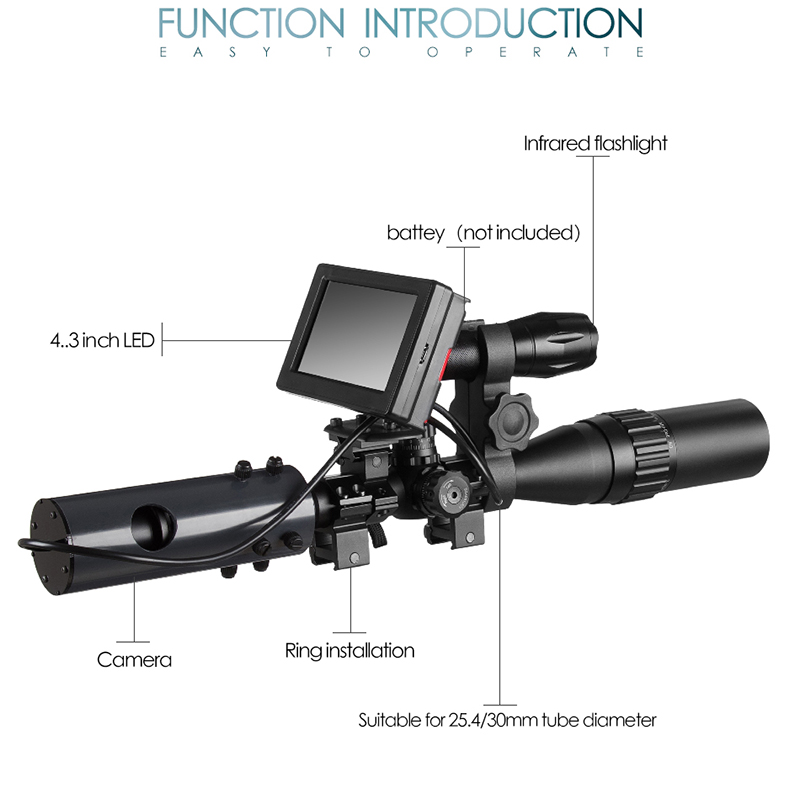 Săn Bắn Động Vật Hoang Dã Bẫy  - đánh giá và giá Night Vision Rifle Scope Ir 850Nm