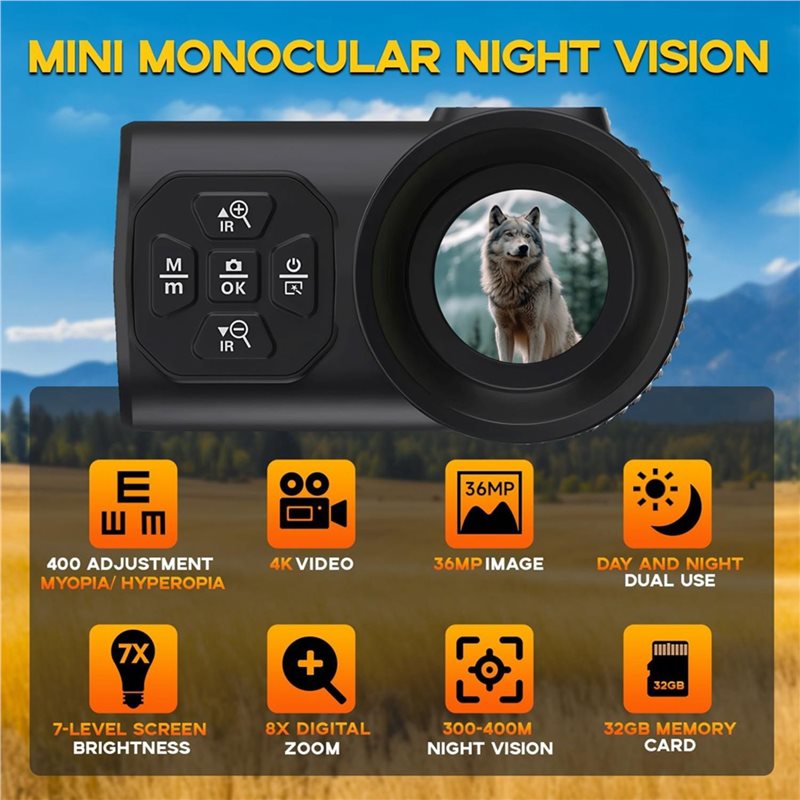 A92Z Telescope 8X Zoom Infrare - đánh giá và giá Night Vision Monocular 8X