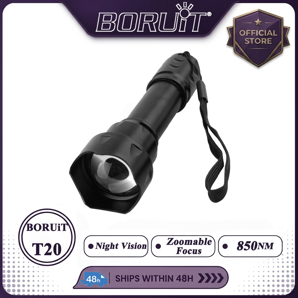 BORUiT T20 Infrared IR 850nm N - đánh giá và giá Ir Illuminator 850Nm Flashlight