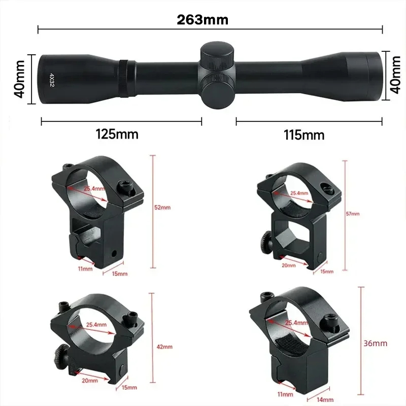 4x32 1.5-5x32IR 2-6X32AOE Tact - đánh giá và giá Night Vision Scope For Crossbow