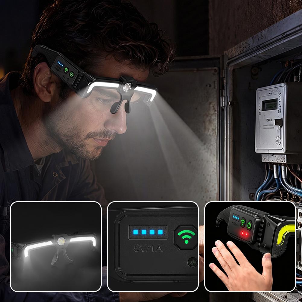 COB LED Glasses Headlamp Gestu - đánh giá và giá Night Vision Goggles Head Mounted