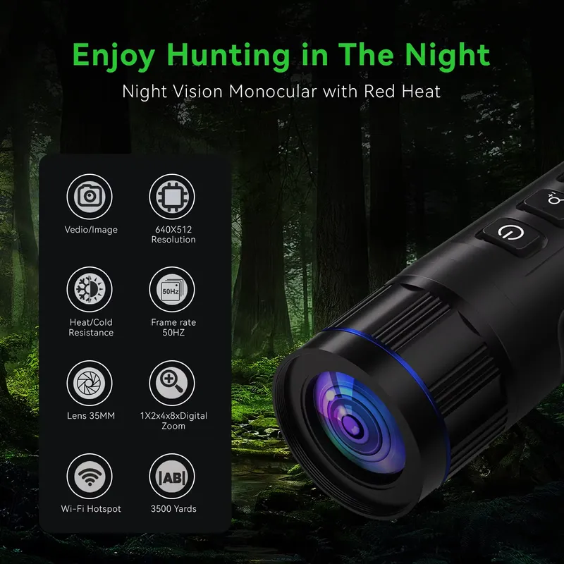 CE-6 Mini Camera 640*512 Therm - đánh giá và giá Night Vision Monocular 8X