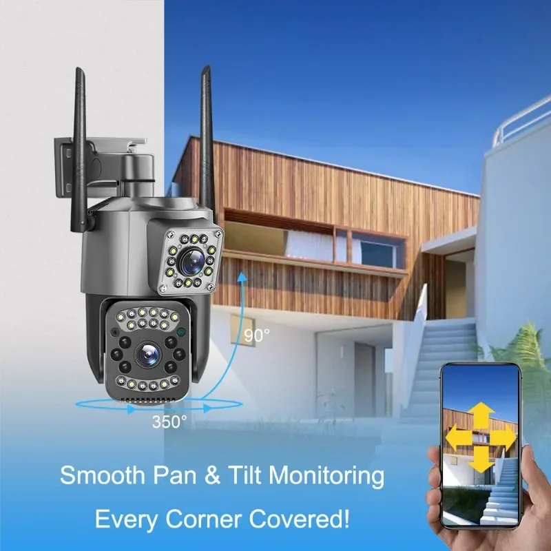 8MP WIFI IP Camera 4K PTZ Dual - đánh giá và giá Night Vision Camera Wifi 4G
