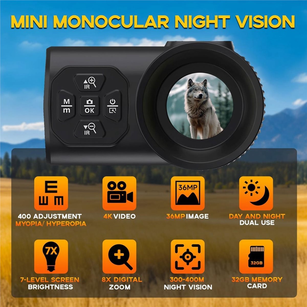 Happy New-  4K Night Vision Mo - đánh giá và giá Night Vision Monocular 8X