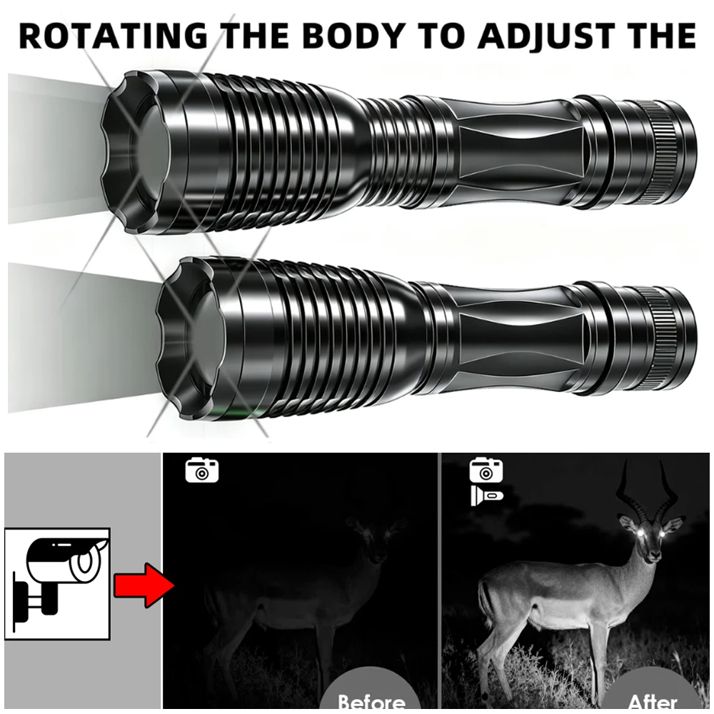 E6 Tactical Flashlight Strong  - đánh giá và giá Ir Illuminator 850Nm Flashlight