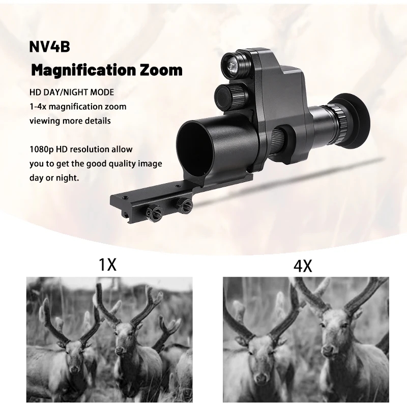 NV4B Clip-on Night Vision IR D - đánh giá và giá Night Vision Scope 4X Digital