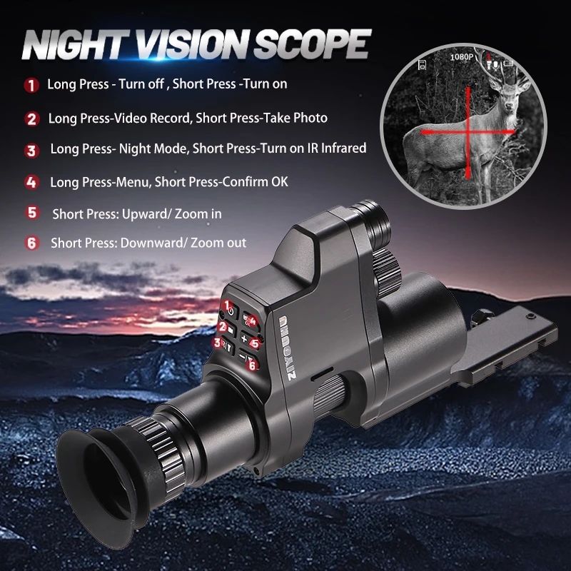 NV4B Clip-on Night Vision IR D - đánh giá và giá Night Vision Scope 4X Digital