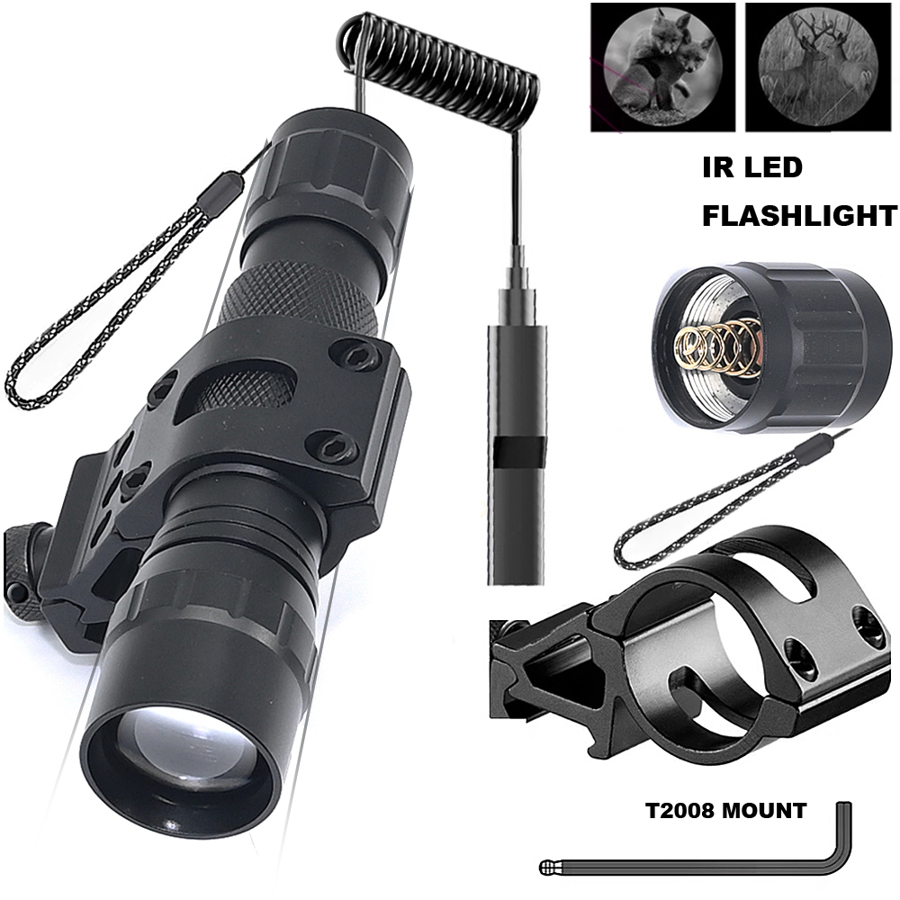 Zoomable LED Infrared Tactical - đánh giá và giá Ir Illuminator 850Nm Flashlight