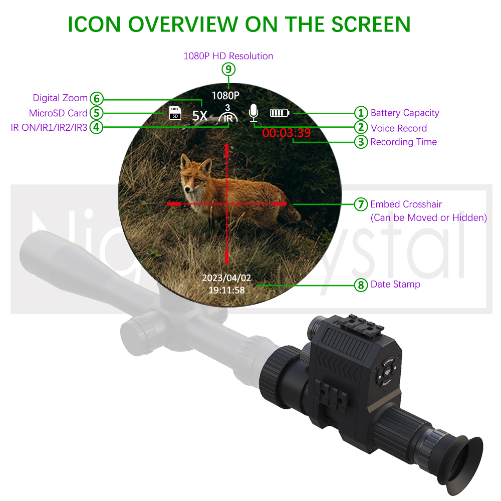 Megaorei NK007 PLUS Hunting Di - đánh giá và giá Night Vision Rifle Scope Ir 850Nm