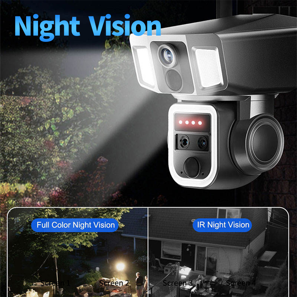Outdoor 4G WiFi 3 Lens 10X Zoo - đánh giá và giá Night Vision Camera Wifi 4G