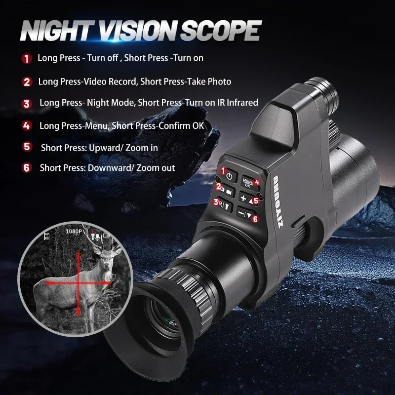 Monocular Digital Night Vision - đánh giá và giá Night Vision Monocular 1080P