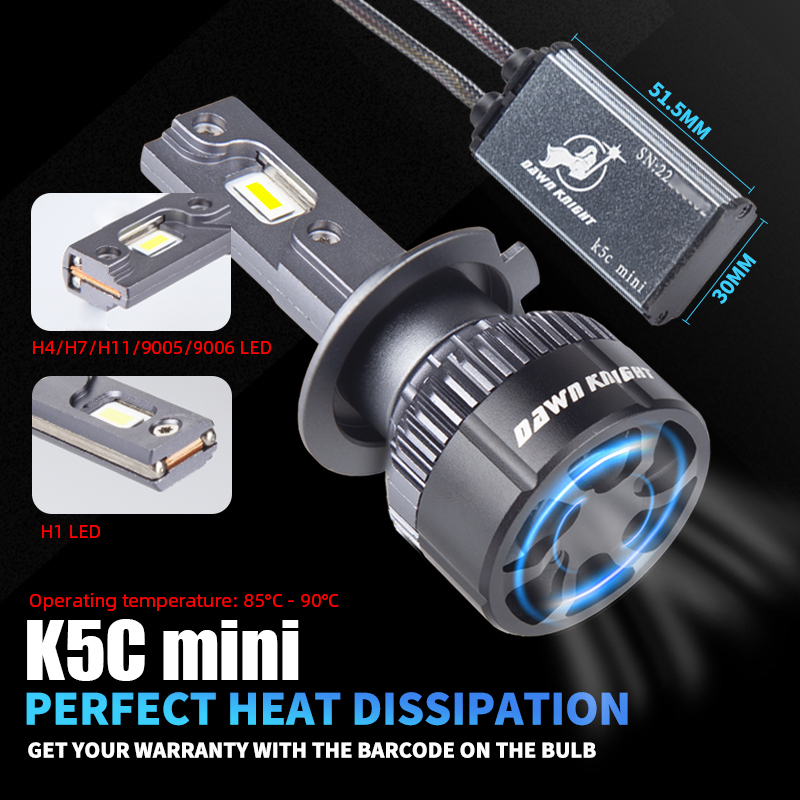 DAWNKNIGHT K5C Mini 40W H7 H4  - đánh giá và giá Night Vision Goggles Gen 3