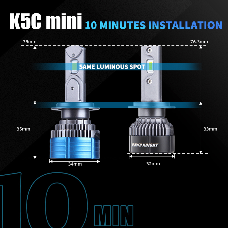DAWNKNIGHT K5C Mini 40W H7 H4  - đánh giá và giá Night Vision Goggles Gen 3