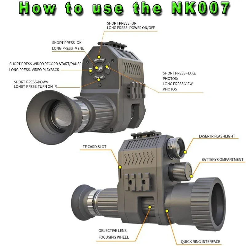 200-400M Monocular 1080P Digit - đánh giá và giá Night Vision Scope 4X Digital