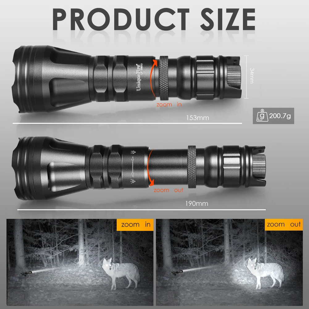 UniqueFire 2001D IR 940NM 850N - đánh giá và giá Ir Illuminator 850Nm Flashlight