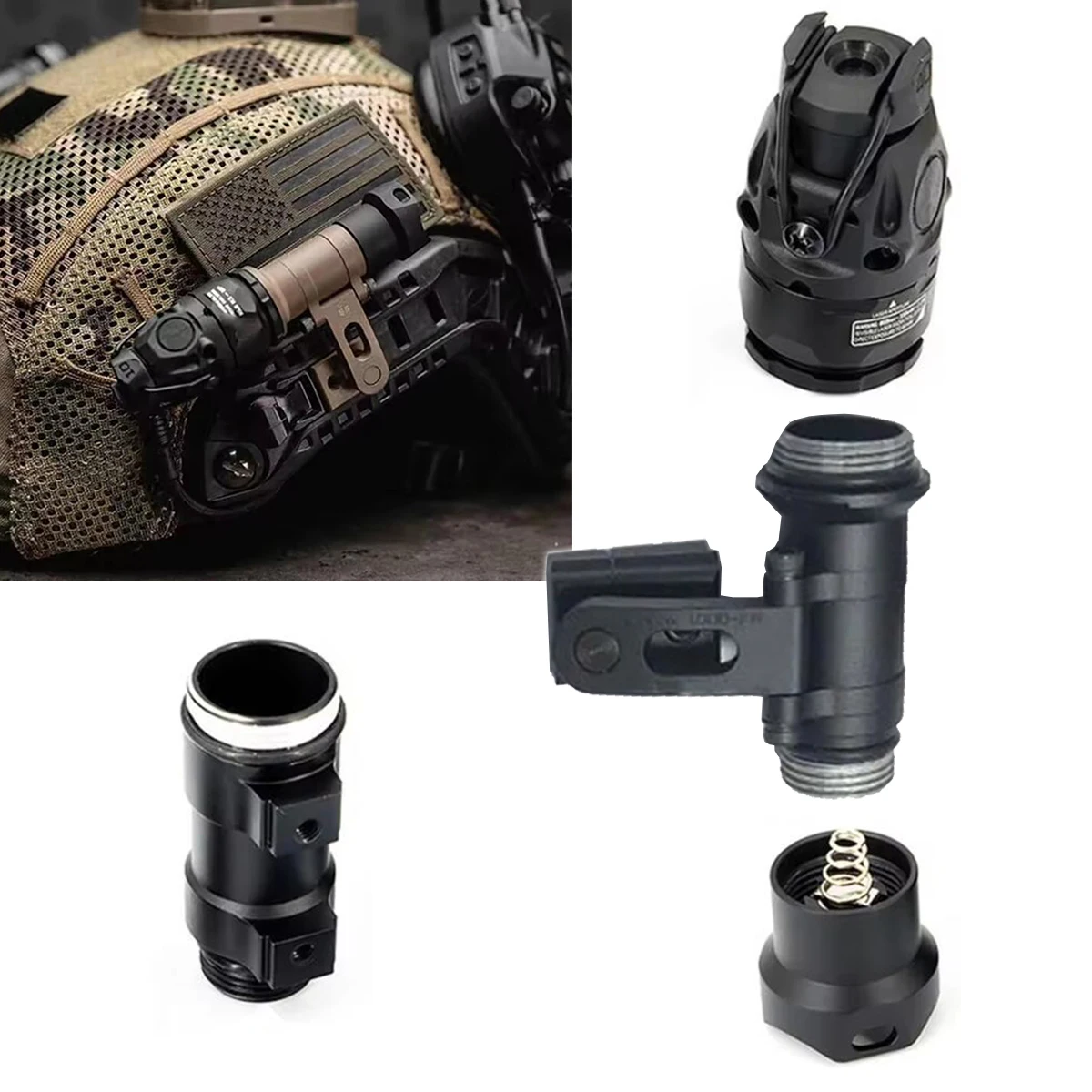 MICH2000 ARC Helmet KIJI K10 I - đánh giá và giá Ir Illuminator 850Nm Flashlight