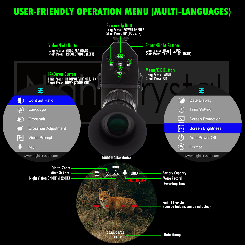 Megaorei NK007 PLUS Night Visi - đánh giá và giá Night Vision Monocular 1080P