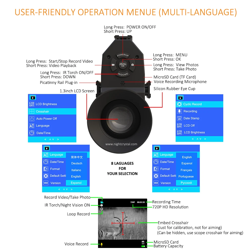 Megaorei 3B NK007s Military Ni - đánh giá và giá Night Vision Scope For Crossbow